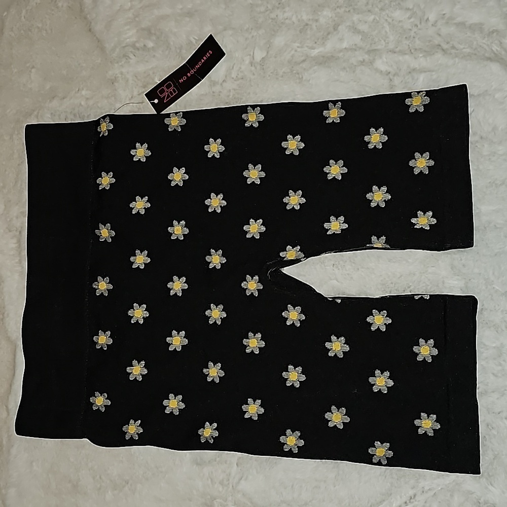 NOBO Womens size Small S bike seamless shorts black floral
